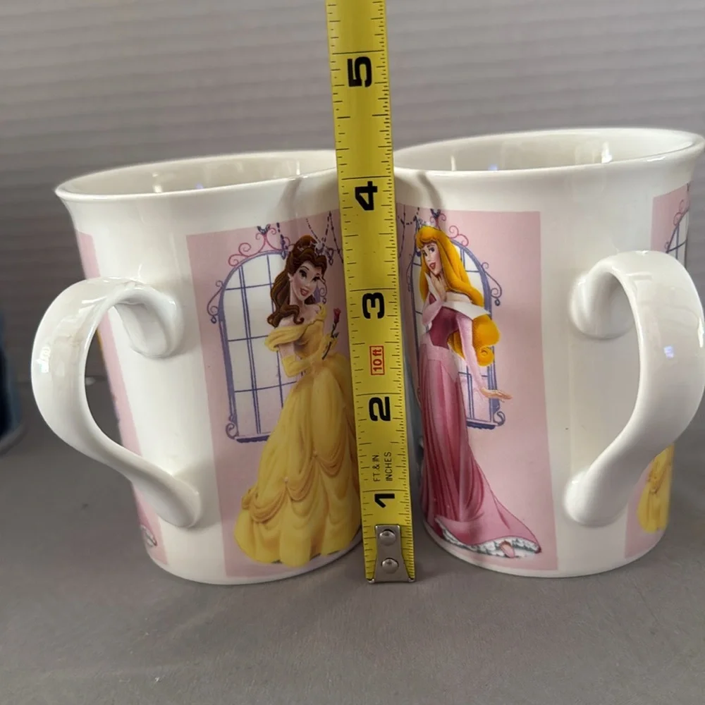 Disney Princess Character Mugs Cups Multicolor Ceramic Fun Collectible  Lot of 3